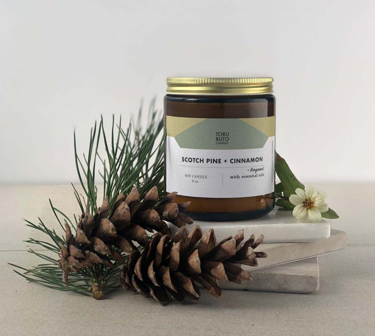 Scotch Pine + Cinnamon with Bergamot - SOY CANDLE